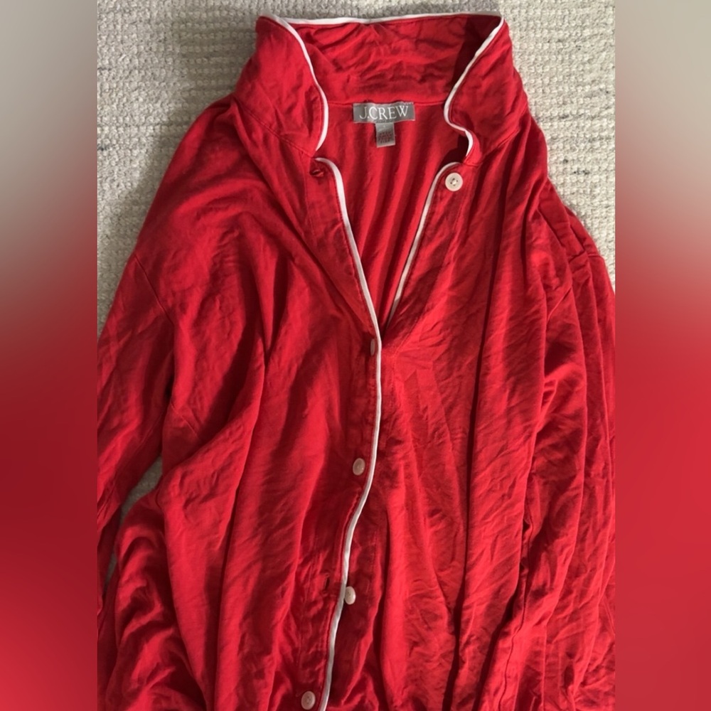 J Crew Red PJ Set